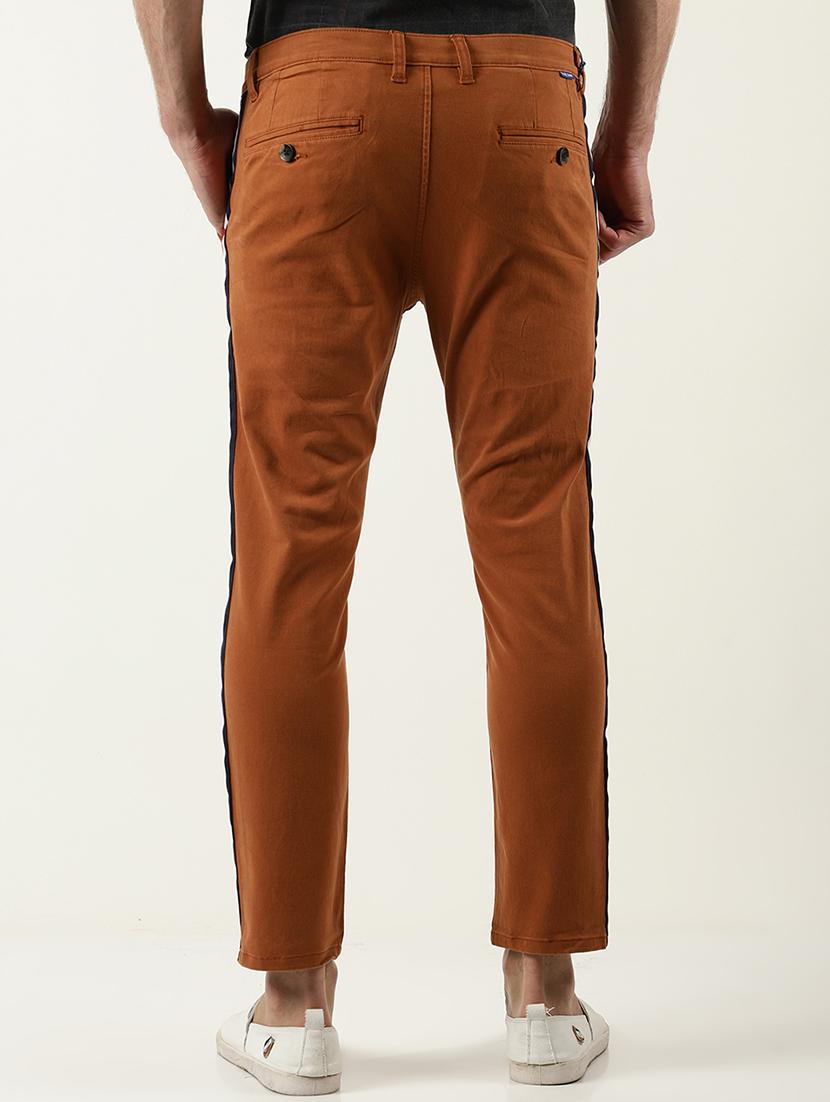 brown solid chinos - 16196661 - Zoom Image - 3