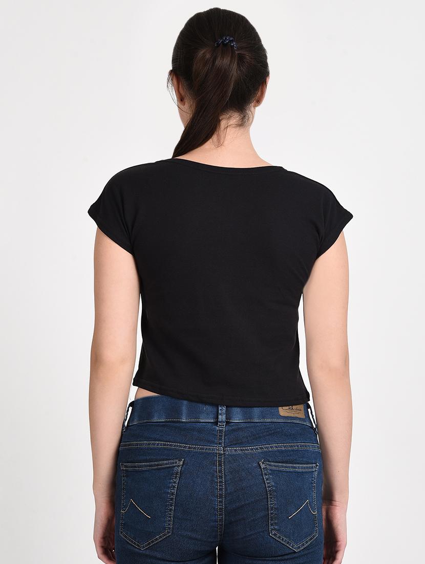 cap sleeved crop top - 16198942 - Zoom Image - 3