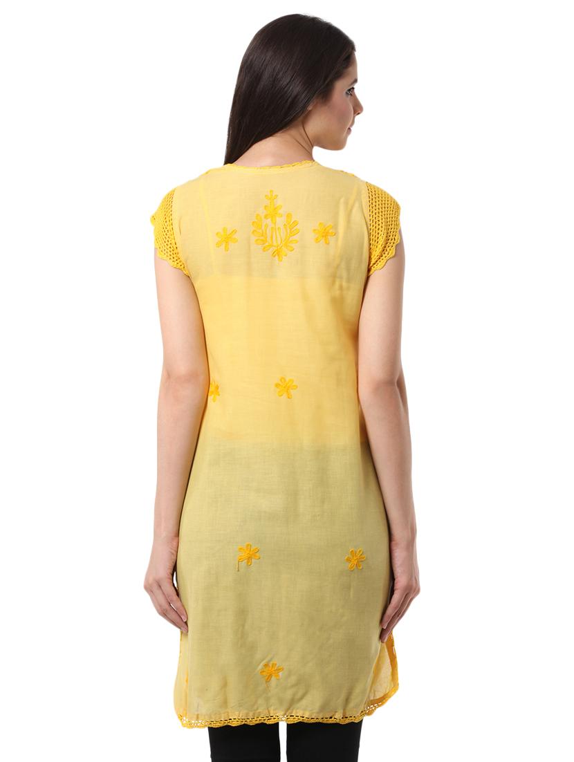 Chikankari straight kurta - 16199389 - Zoom Image - 3