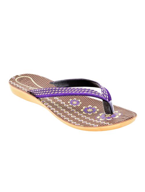 purple toe separator flip flops - 16199676 - Standard Image - 1