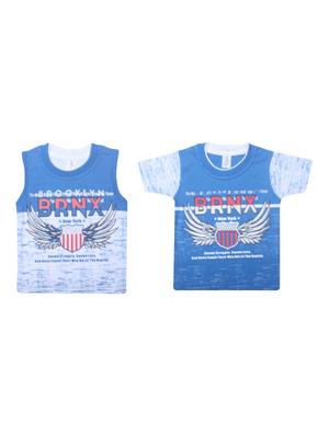 blue cotton twin set - 16200178 - Standard Image - 3