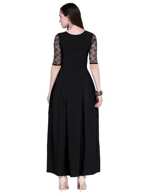 lace detail pleated maxi dress - 16200635 - Standard Image - 3