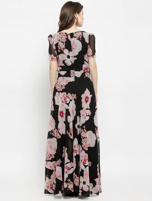 floral flared maxi dress - 16201097 - Standard Image - 3