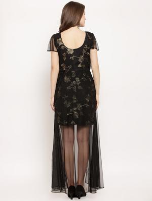 ruffle sleeved embroidered layered dress - 16201101 - Standard Image - 3