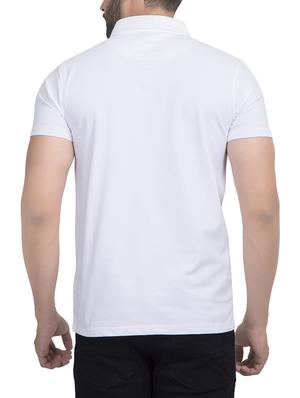 white solid polo t-shirt - 16202894 - Standard Image - 3