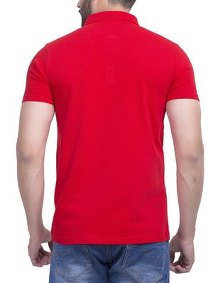 red solid polo t-shirt - 16202897 - Standard Image - 3