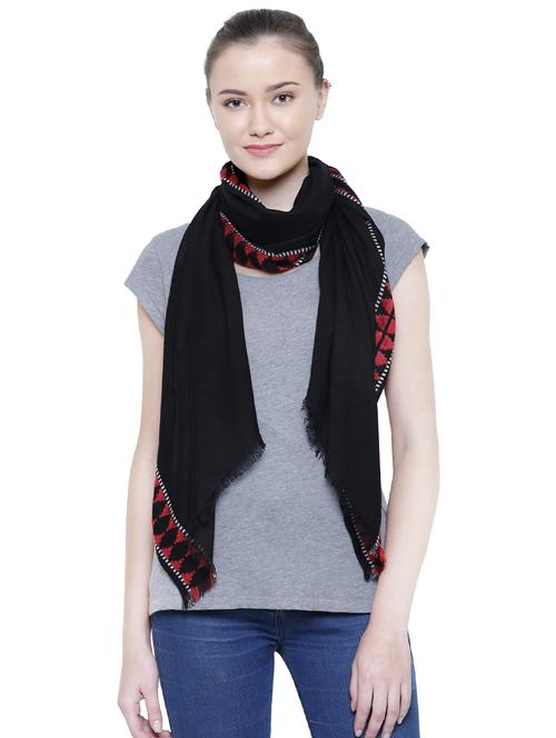 black viscose scarf - 16203051 - Standard Image - 1