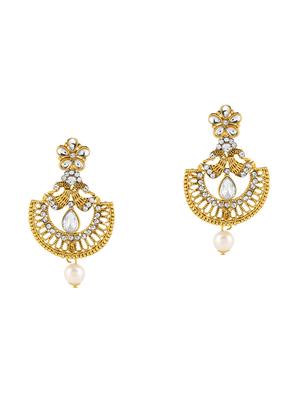 gold brass maang teeka - 16203108 - Standard Image - 3