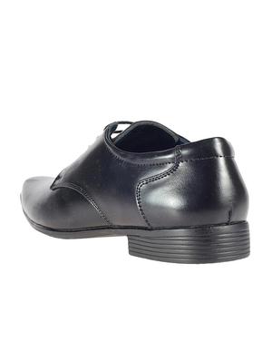 black leatherette lace-up derbys - 16203672 - Standard Image - 3