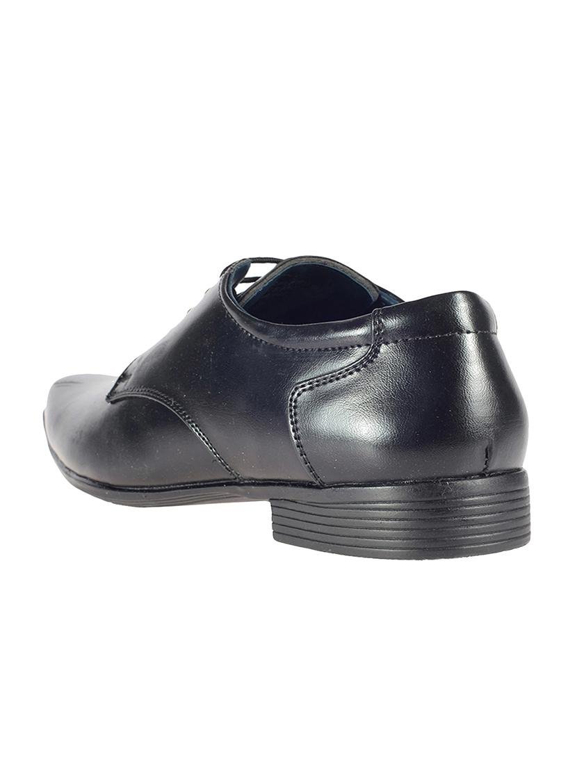 black leatherette lace-up derbys - 16203672 - Zoom Image - 3