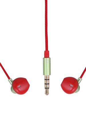 red plastic in ear phones - 16208037 - Standard Image - 3