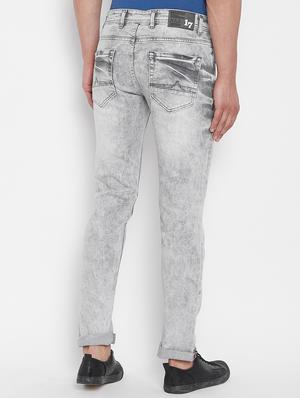 grey denim light washed jeans - 16208060 - Standard Image - 3