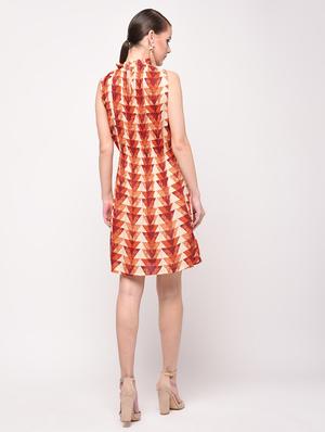 pocket detail tie front a-line dress - 16208099 - Standard Image - 3