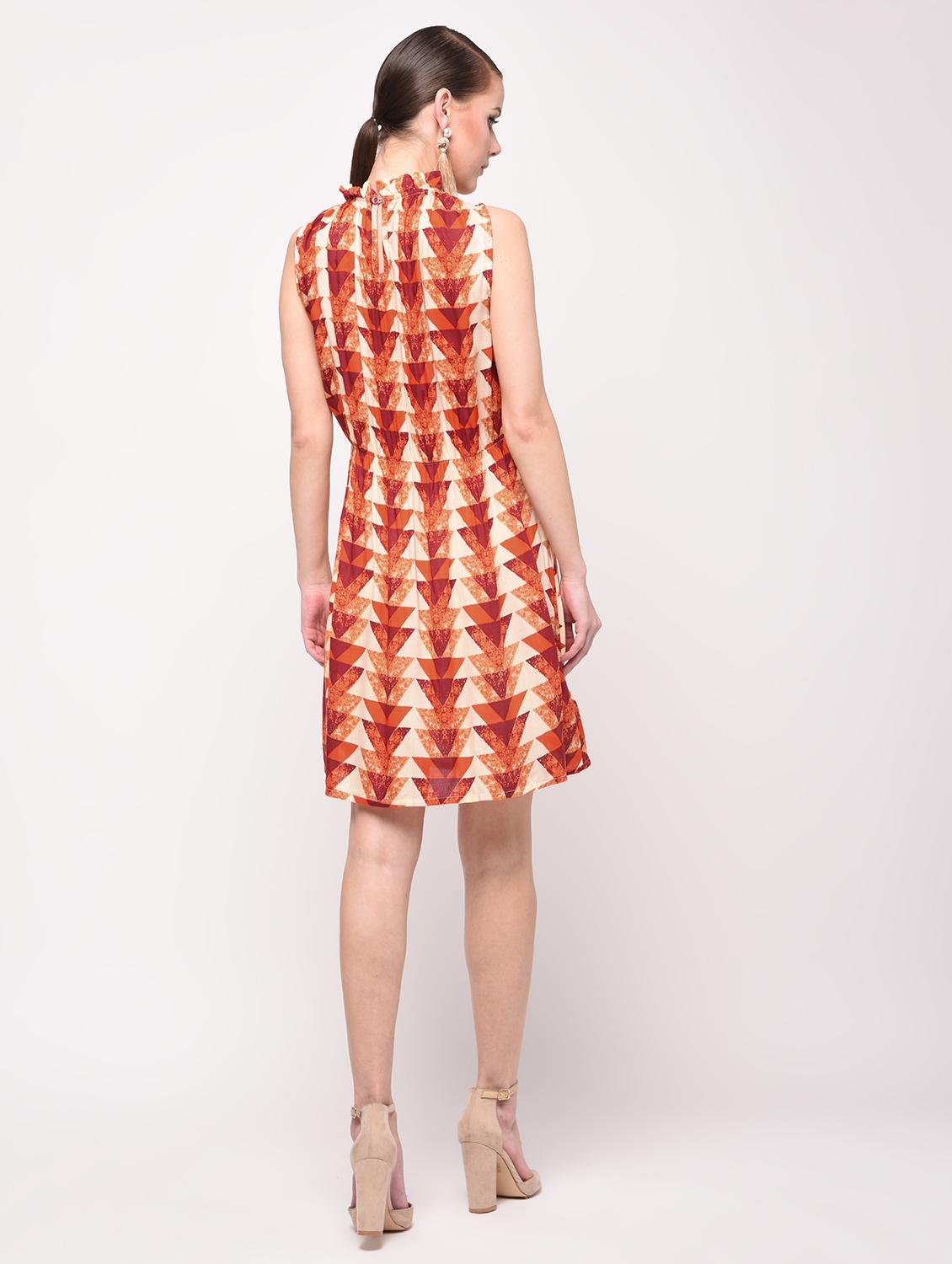 pocket detail tie front a-line dress - 16208099 - Zoom Image - 3