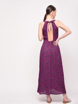 tie back floral maxi dress - 16208101 - Standard Image - 3