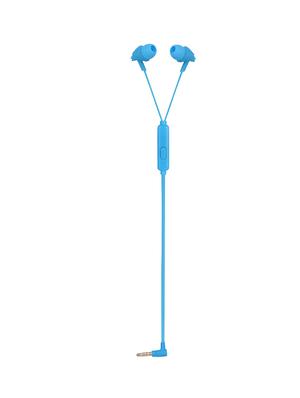 blue plastic in ear phones - 16208346 - Standard Image - 3