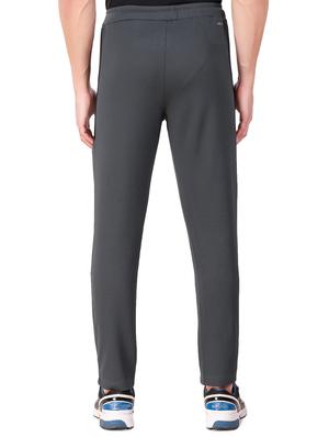 grey solid full length track pant - 16208881 - Standard Image - 3
