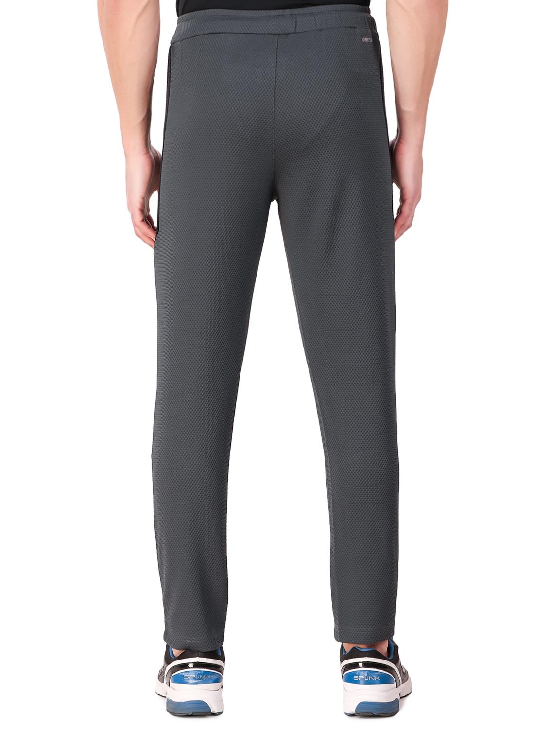 grey solid full length track pant - 16208881 - Zoom Image - 3