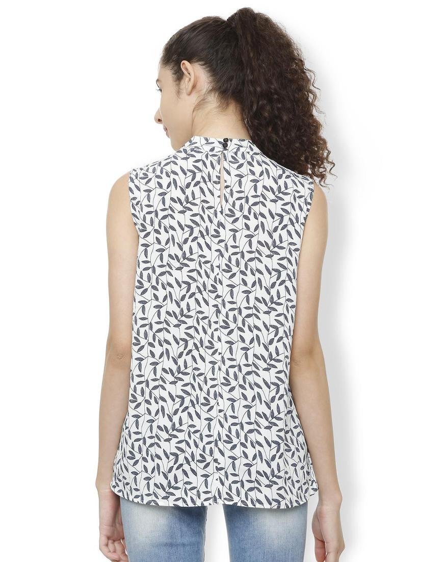 mock neck printed top - 16209055 - Zoom Image - 3