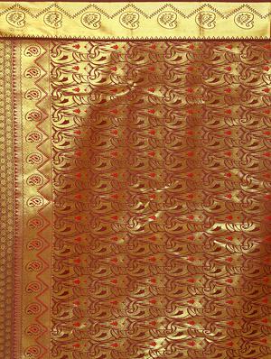 ethnic zari motifs kanjivaram saree with blouse - 16209544 - Standard Image - 3