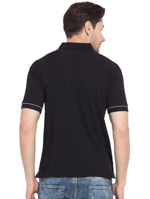 black solid t-shirt - 16210149 - Standard Image - 3