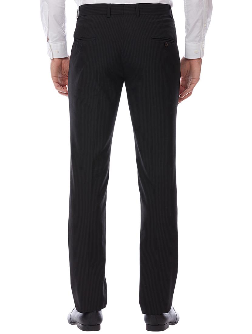 black striped flat front formal trouser - 16214436 - Zoom Image - 3