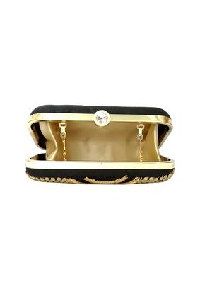 black silk box clutch - 16215203 - Standard Image - 3
