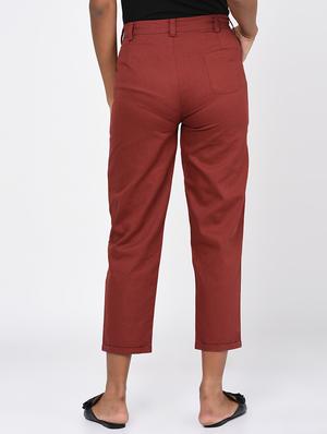 turn up hem cropped trouser - 16217798 - Standard Image - 3
