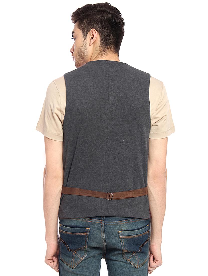 red solid waist coat - 16217862 - Zoom Image - 3