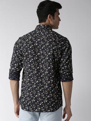 black floral printed casual shirt - 16217983 - Standard Image - 3
