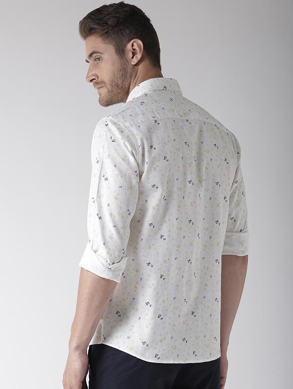white printed casual shirt - 16217990 - Zoom Image - 3