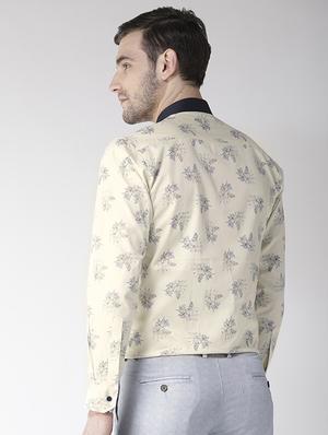 yellow floral printed casual shirt - 16218037 - Standard Image - 3