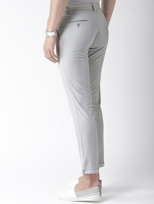 grey solid chinos - 16218093 - Standard Image - 3