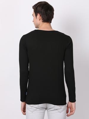 black solid t-shirt - 16218129 - Standard Image - 3