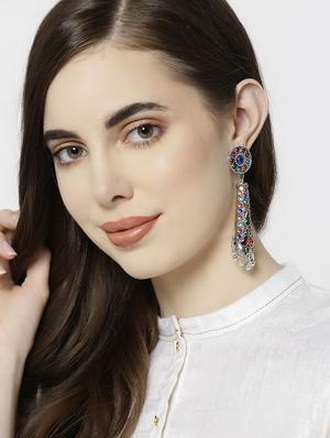 multi colored drop earring - 16218343 - Standard Image - 3