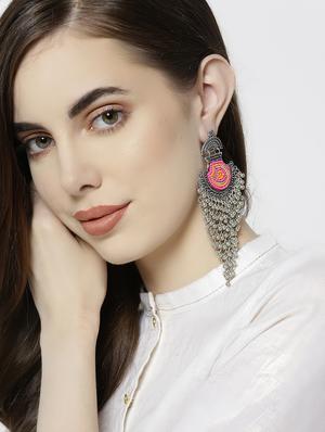 pink drop earring - 16218347 - Standard Image - 3