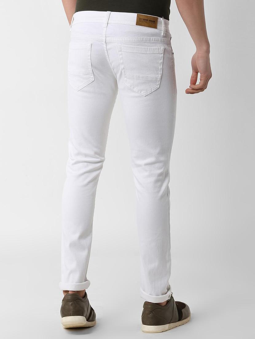 white cotton plain jeans - 16218554 - Zoom Image - 3