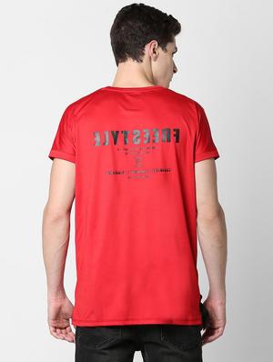 red typographic back print tshirt - 16218680 - Standard Image - 3
