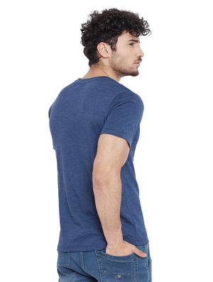 blue solid t-shirt - 16218802 - Standard Image - 3