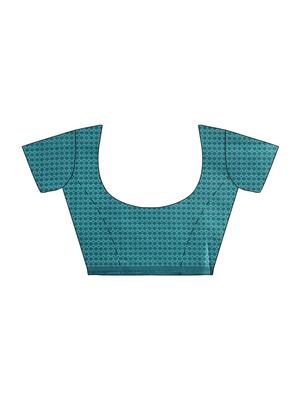 conversational printed saree with blouse - 16219131 - Standard Image - 3