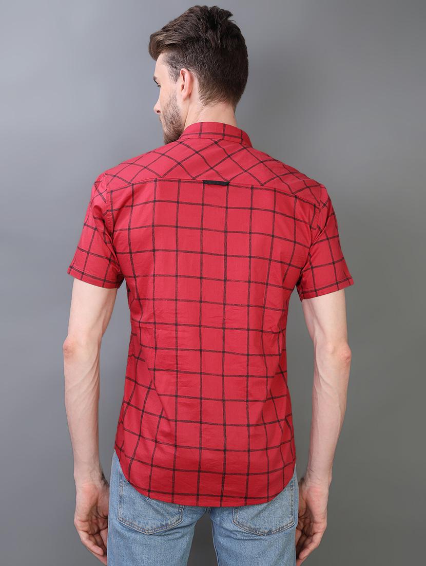 red checkered casual shirt - 16219172 - Zoom Image - 3