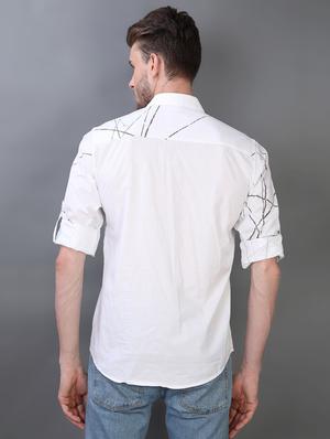 white printed casual shirt - 16219193 - Standard Image - 3