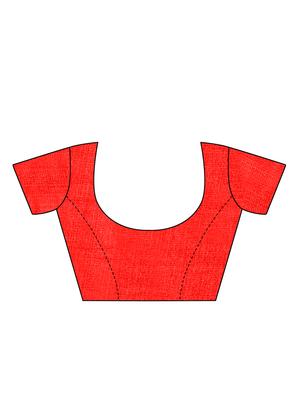 conversational printed saree with blouse - 16219241 - Standard Image - 3