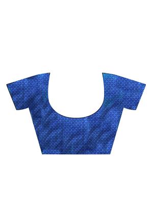 conversational printed saree with blouse - 16219258 - Standard Image - 3