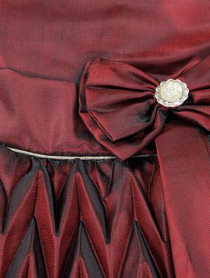 red colored satin frock - 16219516 - Standard Image - 3