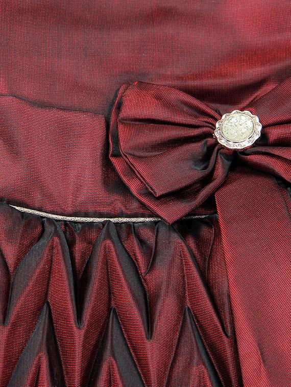 red colored satin frock - 16219516 - Zoom Image - 3