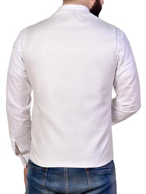 white polyester waist coat - 16219835 - Standard Image - 3