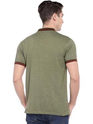 green solid polo t-shirt - 16220203 - Standard Image - 3