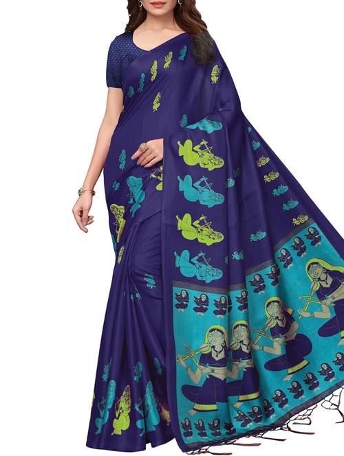 kalamkari printed saree with blouse - 16220494 - Standard Image - 1