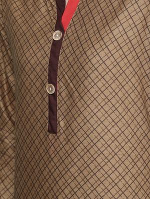 checkered straight kurta - 16220716 - Standard Image - 6